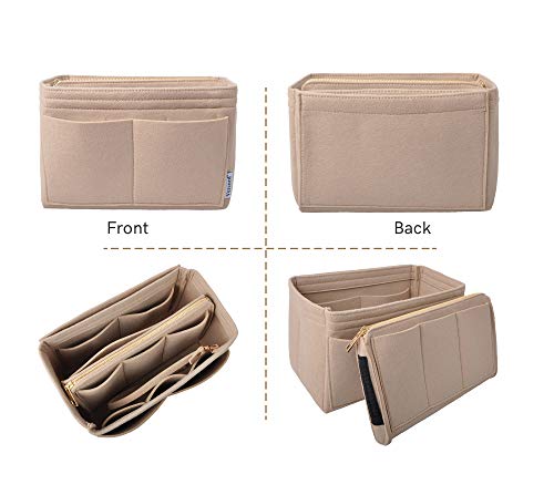 Vercord Felt Organizer Insert for Purse Handbag Tote Bag in Bag Inside Shaper Divider Neo Beige Medium - color: A Beige, size: Medium